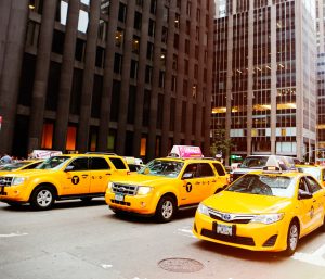 Taxis de Nueva York.