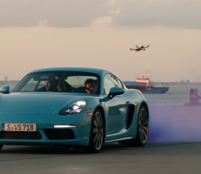 Porsche Cayman contra drones