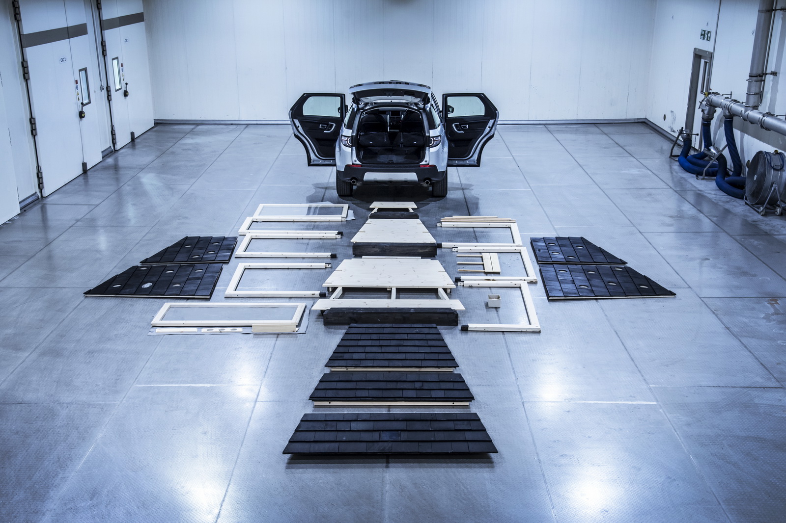 Cabaña de madera Land Rover