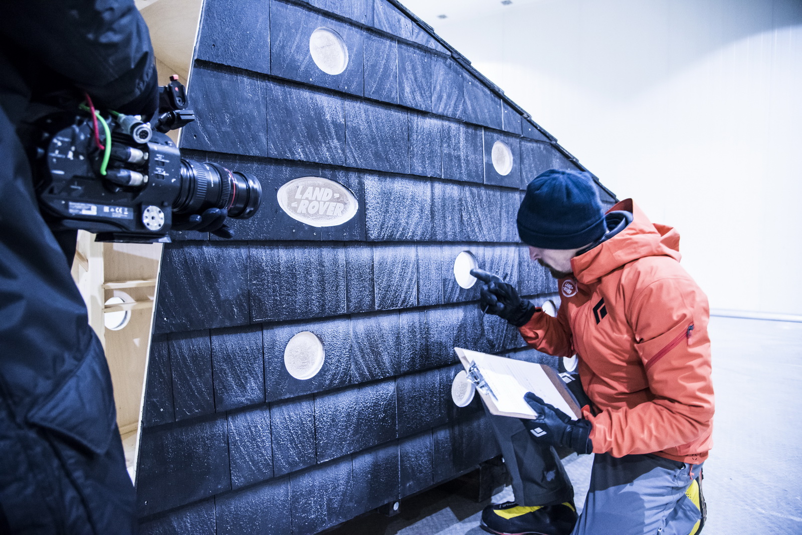 Cabaña de madera Land Rover