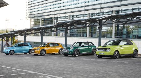 Renault Zoe, Peugeot e-208, Mini Cooper SE y Honda e