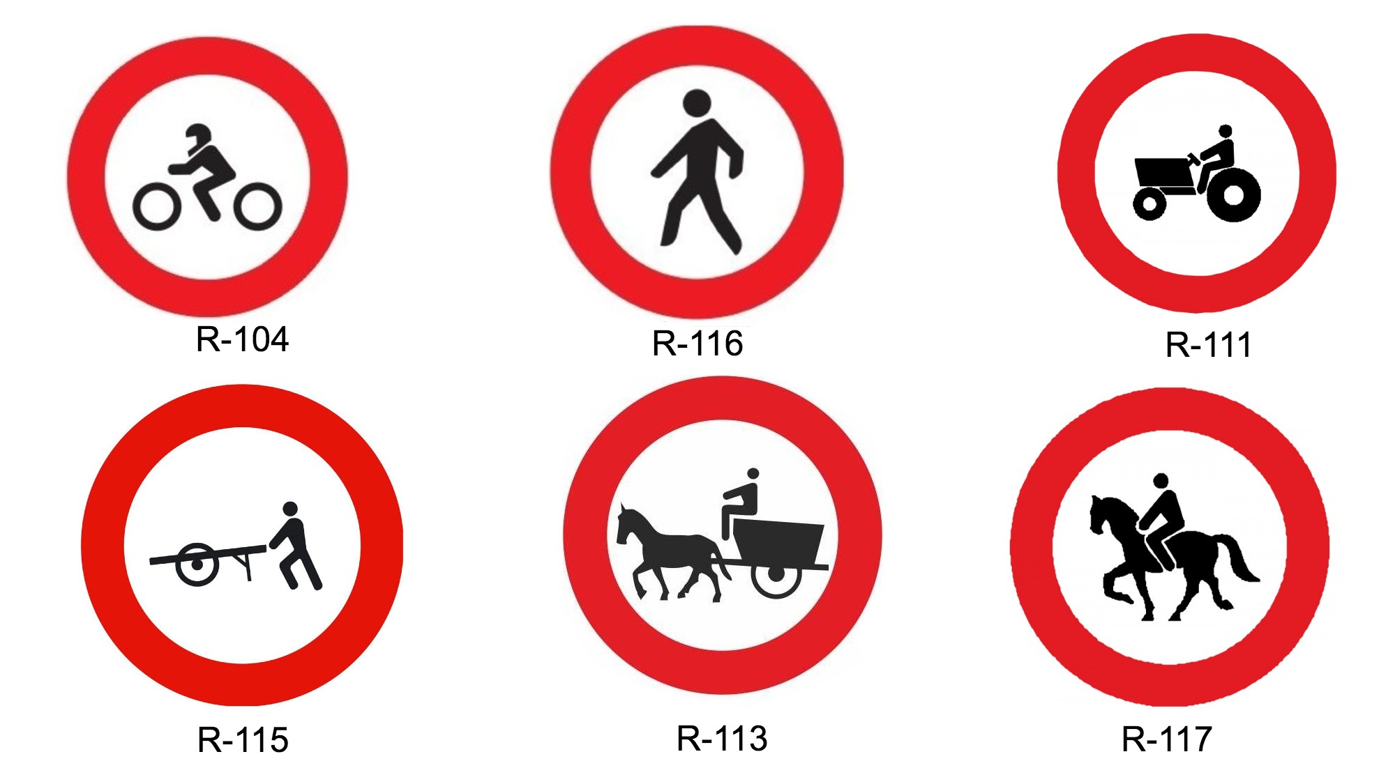 Señales de prohibición de entrada