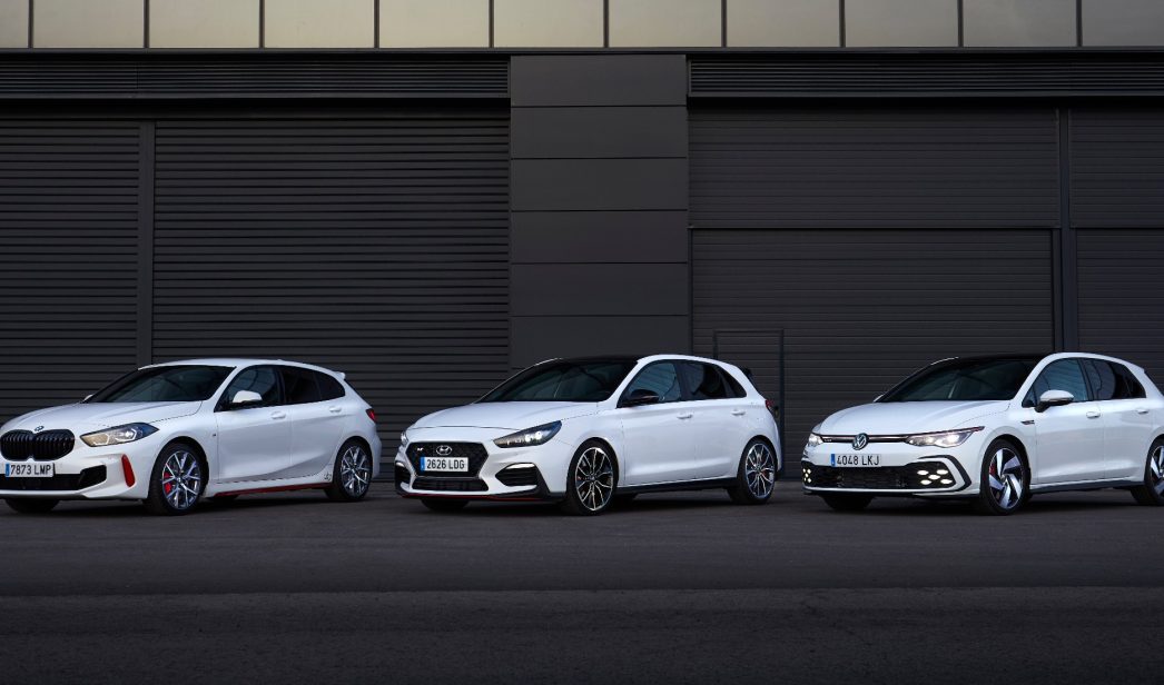 El Hyundai i30 N, el Golf GTI y el BMW 128 ti, vistos al detalle