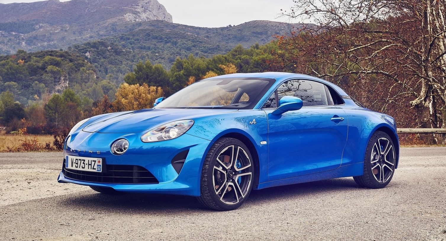 Alpine A 110 de 2018, con el color azul francés.