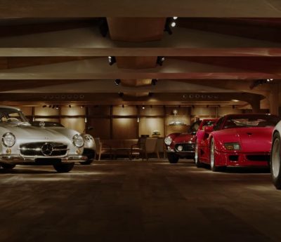 The Library: una biblioteca-garaje de lujo rodeada de coches clásicos.