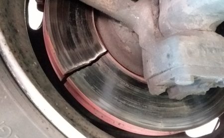 Disco de freno rajado