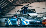 El Ferrari confiscado a delincuentes que ahora es de la policía