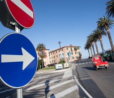 Señales azules redondas