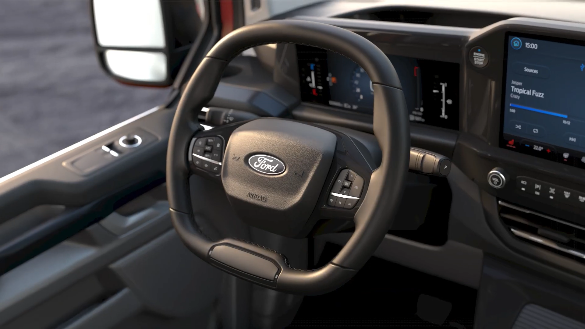 El volante de la Ford Tourneo que se transforma en mesa