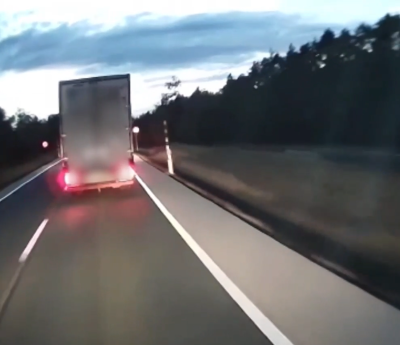 camión conducción temeraria