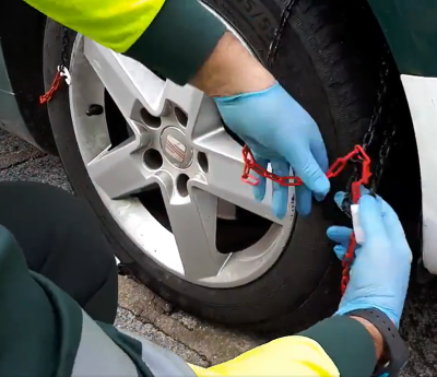 Cómo colocar cadenas nieve coche