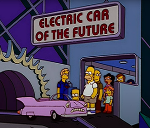 Los Simpson coche eléctrico