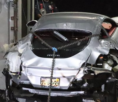 Un Ferrari cae por un ascensor en Estados Unidos.
