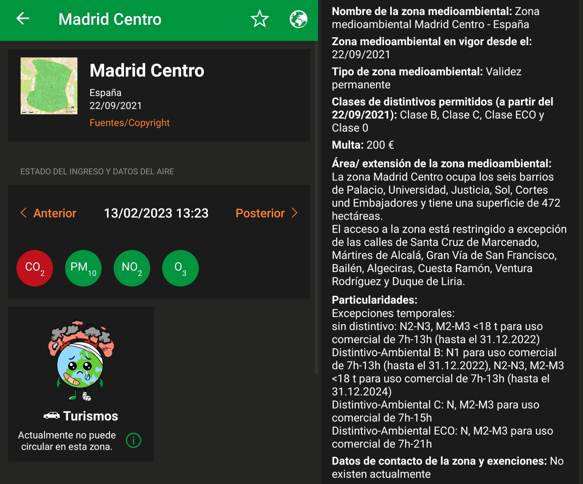 zonas bajas emisiones app