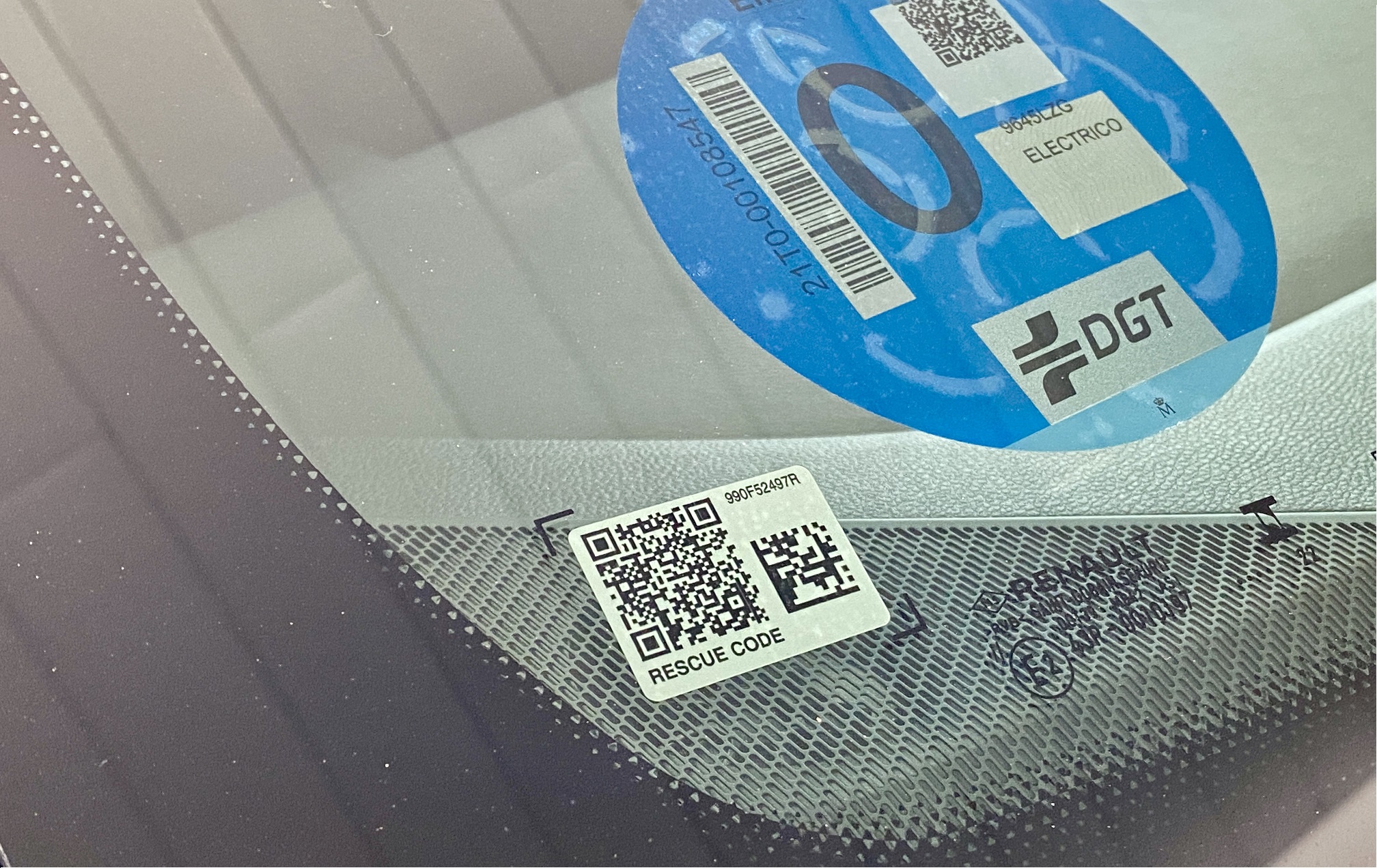 codigo bidi coche parabrisas