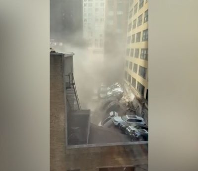 Derrumbe parking en NY