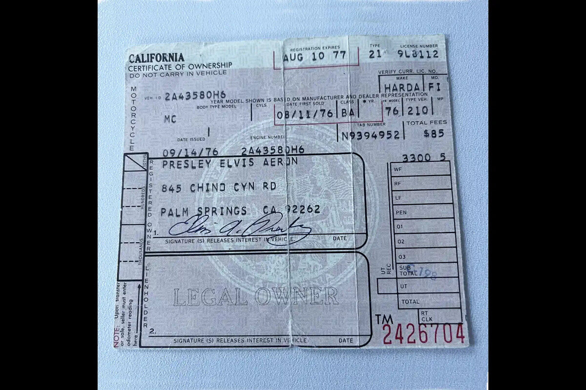 Harley Davidson Elvis Presley