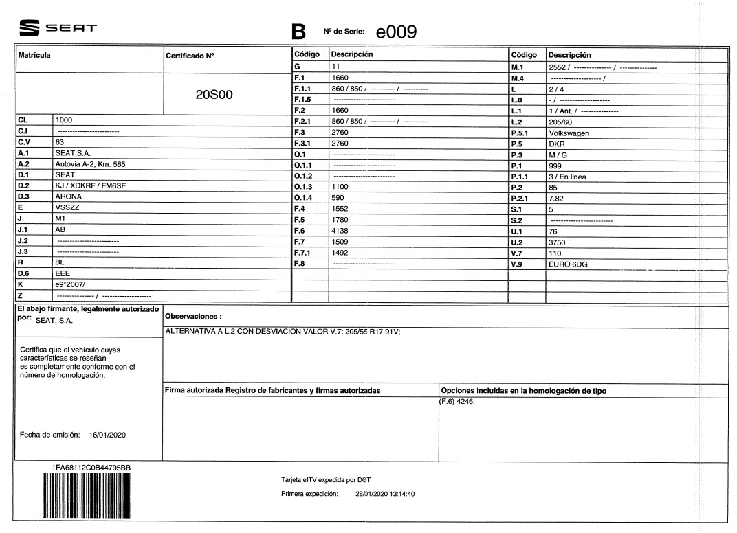 ficha técnica coche
