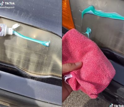 pasta de dientes coche