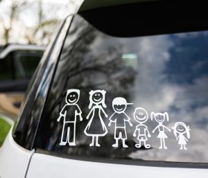 pegatina familia coche