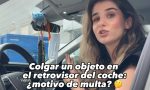 ¿Colgar objetos en el retrovisor del coche es motivo de multa?