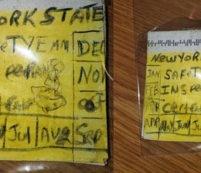 falsificación pegatina itv