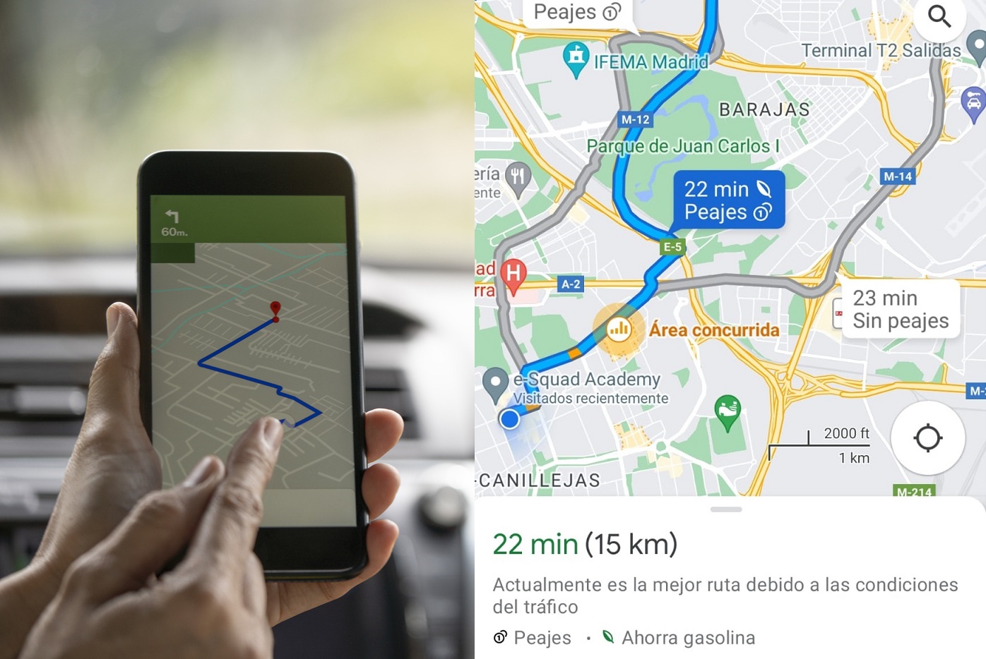 google maps evitar peajes