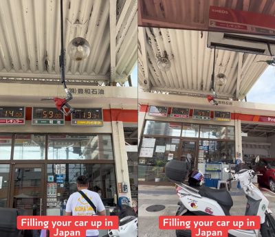 japón gasolineras techo