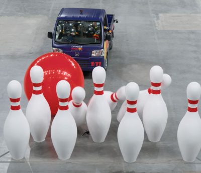 Equipo de Red Bull F1 mini camión