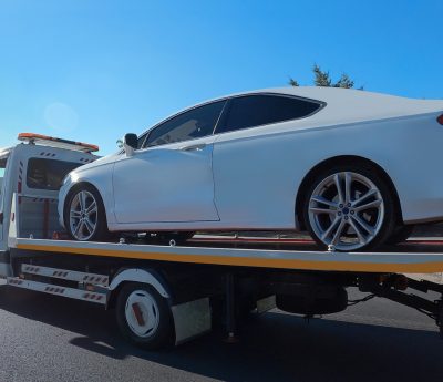 grúa coche carretera