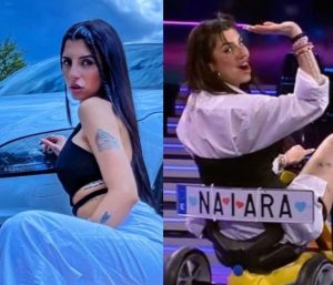 Naiara de 'OT' con sus coches