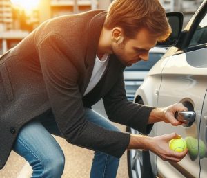 abrir coche pelota de tenis