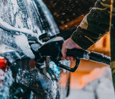 combustible del coche nieve