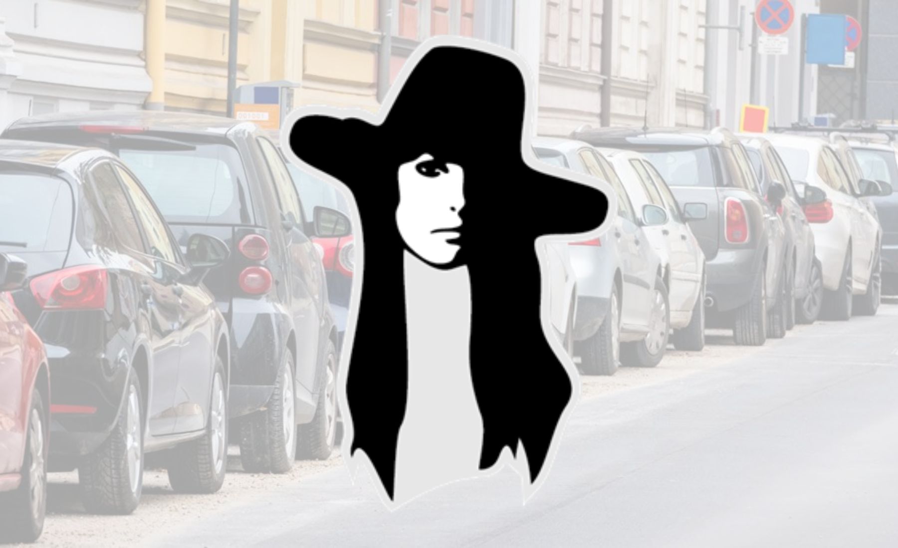 pegatina chica sombrero coche