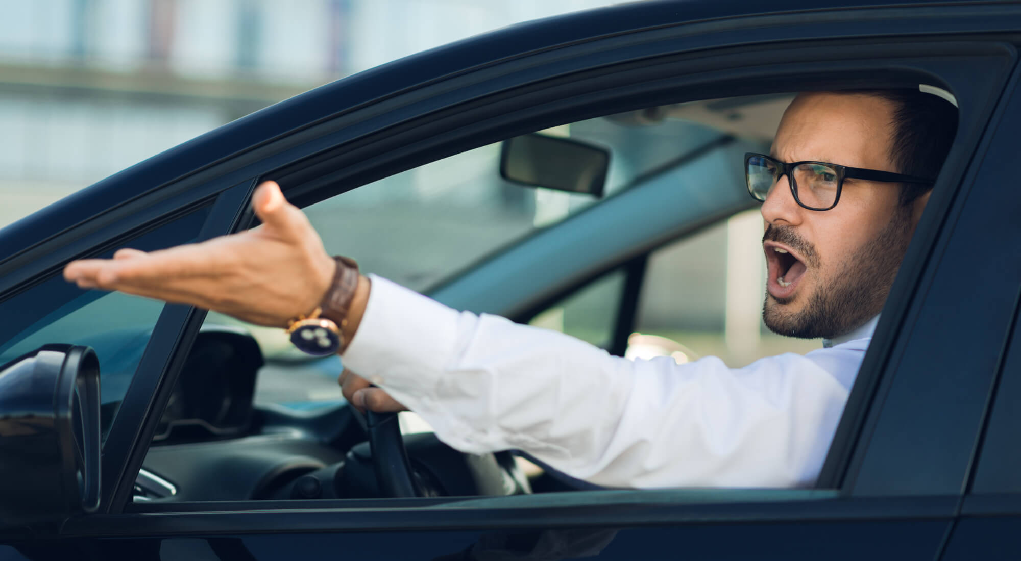 conductores enfadados