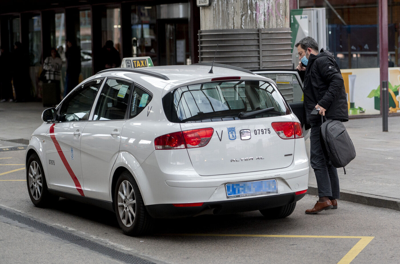 matrícula coche azul