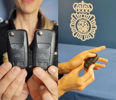 llaves coche policía