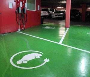 punto recarga aparcamiento