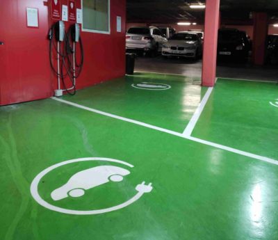 punto recarga aparcamiento