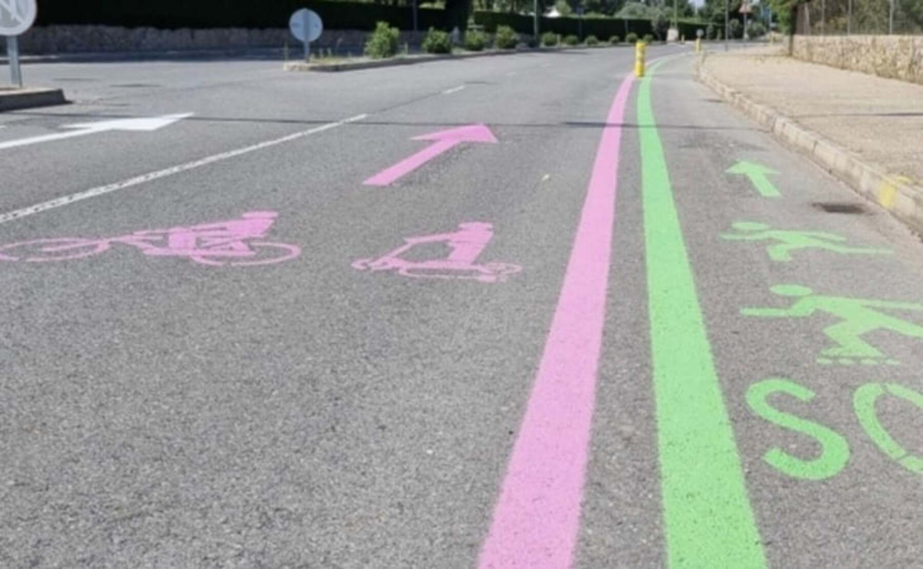 líneas verdes rosas