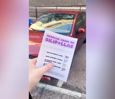 Pegatina aparcas mal