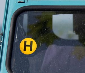Etiqueta H pegatina coche