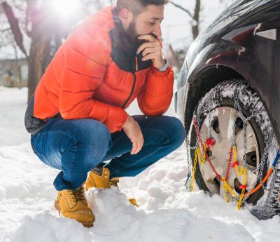 cadenas nieve coche