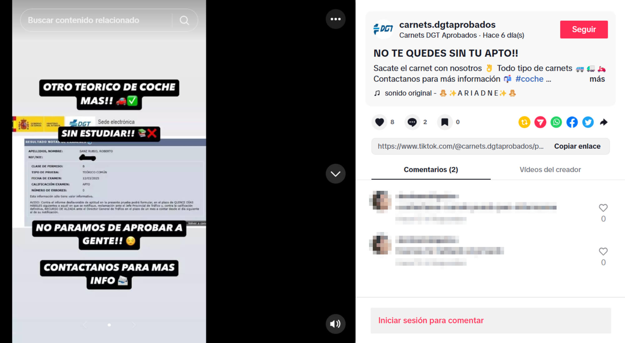 estafa carnet sin examenes