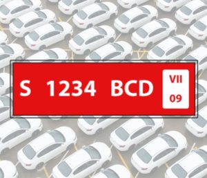 matrícula roja coche