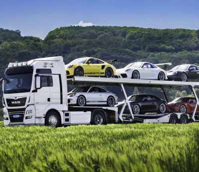Subasta camión con Porsche