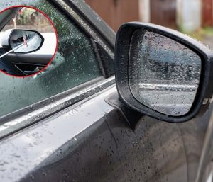 gotas de lluvia espejo retrovisor