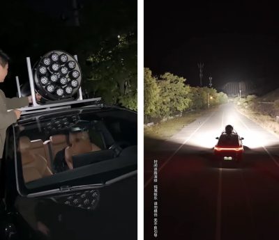 viral luz coche china