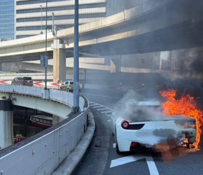 Incendio Ferrari 458 Italia Spider