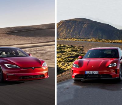 Tesla Model S y Porsche Taycan